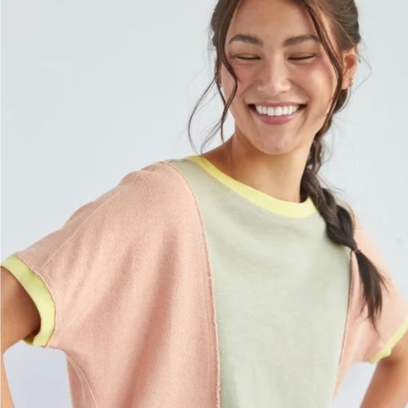 Daily Practice Anthropologie Pastel Colorblock Tunic Dress - Picture 2 of 8